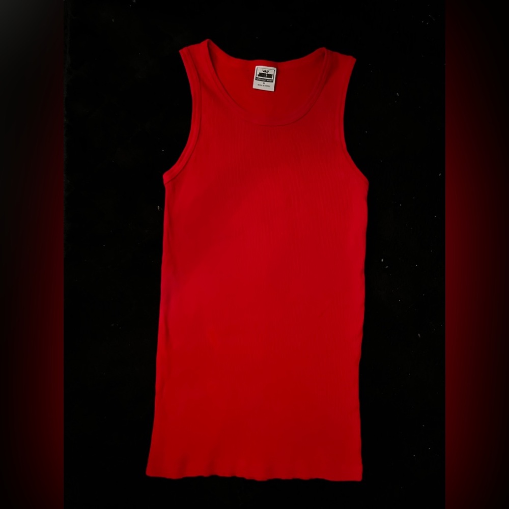 Red tank top